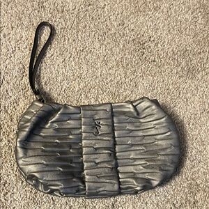Pewter wristlet by Vera Wang